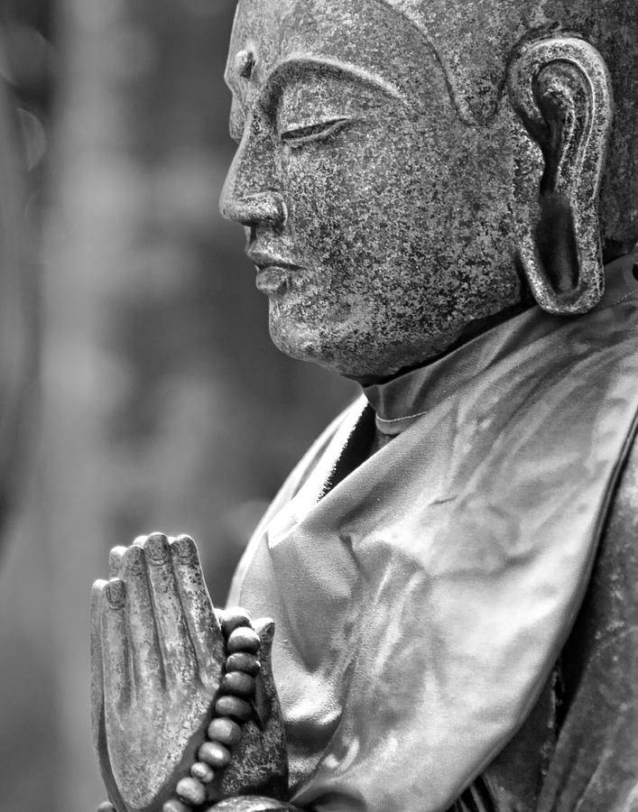 Buddha Photograph - Pray by Karen Walzer