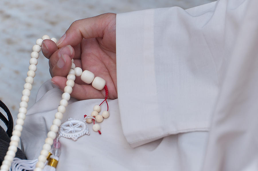 Budhism Photograph - Prayer Beads by Mukesh Srivastava