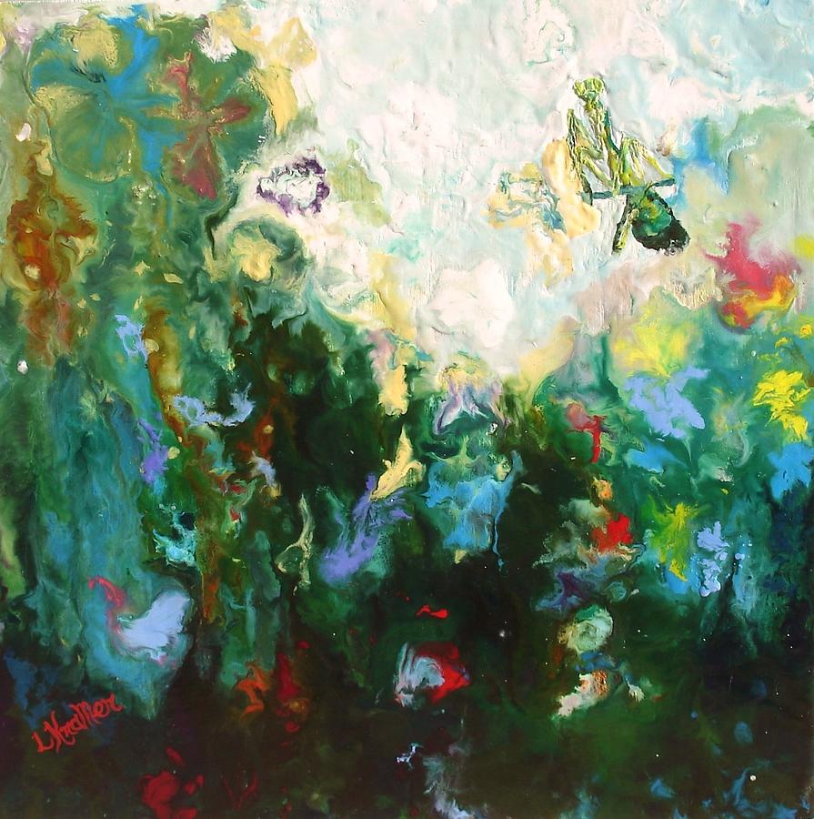 Flower Painting - Praying Iris  by Lisa Kramer