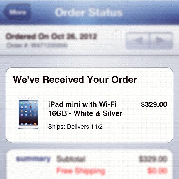 Pre-ordered! Ipad Mini 16gb White. What Photograph by Caitlin Imbimbo
