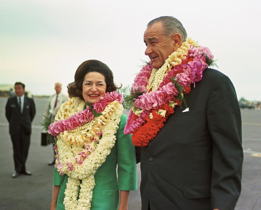 President And Lady Bird Johnson Wearing Photograph by Everett