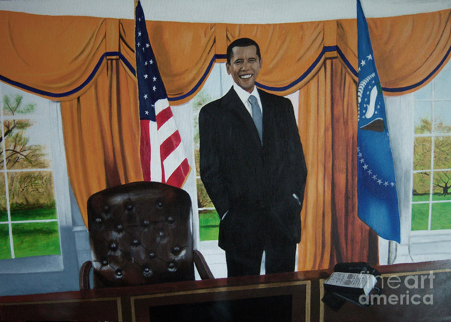 President Barack Obama Painting by Michelle Brantley