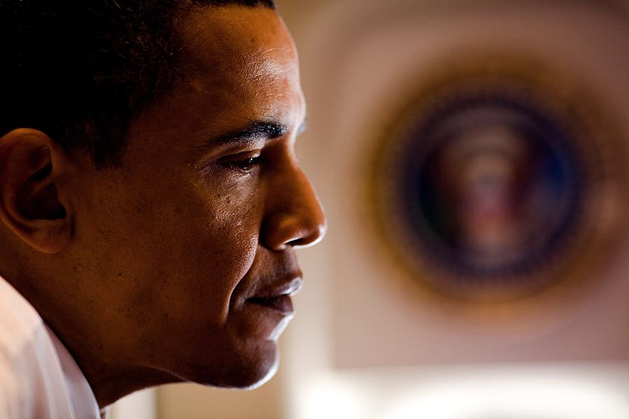 President Barack Obama During An Photograph by Everett
