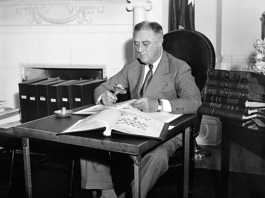 Portrait Photograph - President Franklin Roosevelt Cataloging by Everett