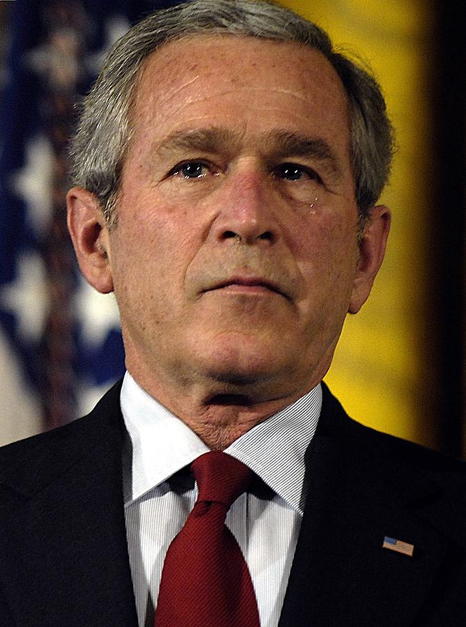 President George W. Bush In Tears Photograph by Everett | Fine Art America