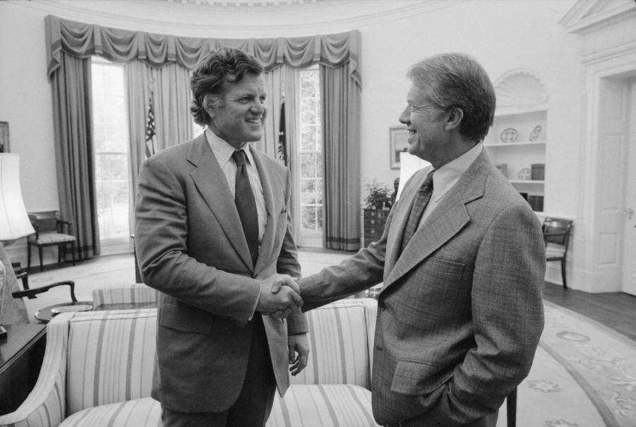 President Jimmy Carter With Senator Photograph by Everett - Fine Art ...