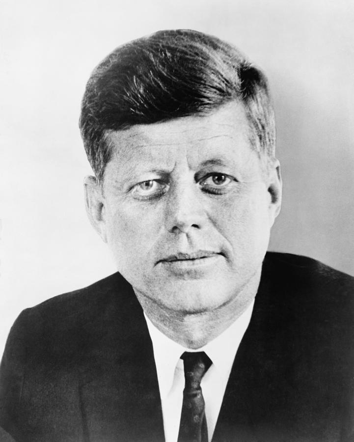 Portrait Photograph - President John F. Kennedy 1917-1963 by Everett