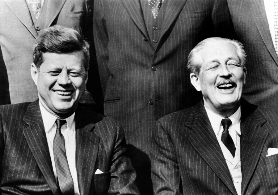 Politician Photograph - President John Kennedy And British by Everett