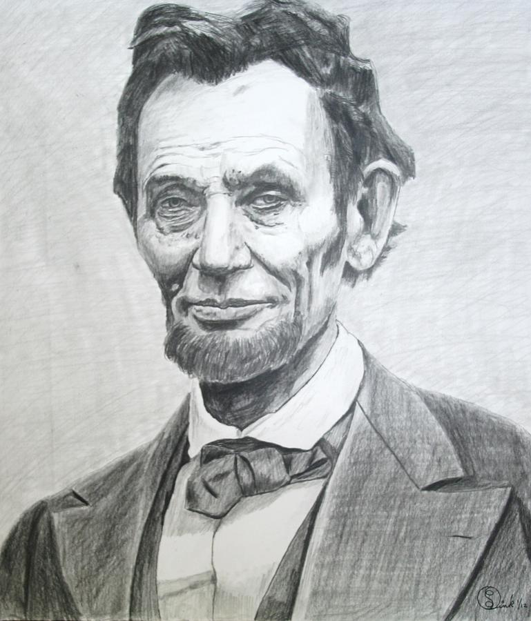 President Lincoln Drawing by Robert Link