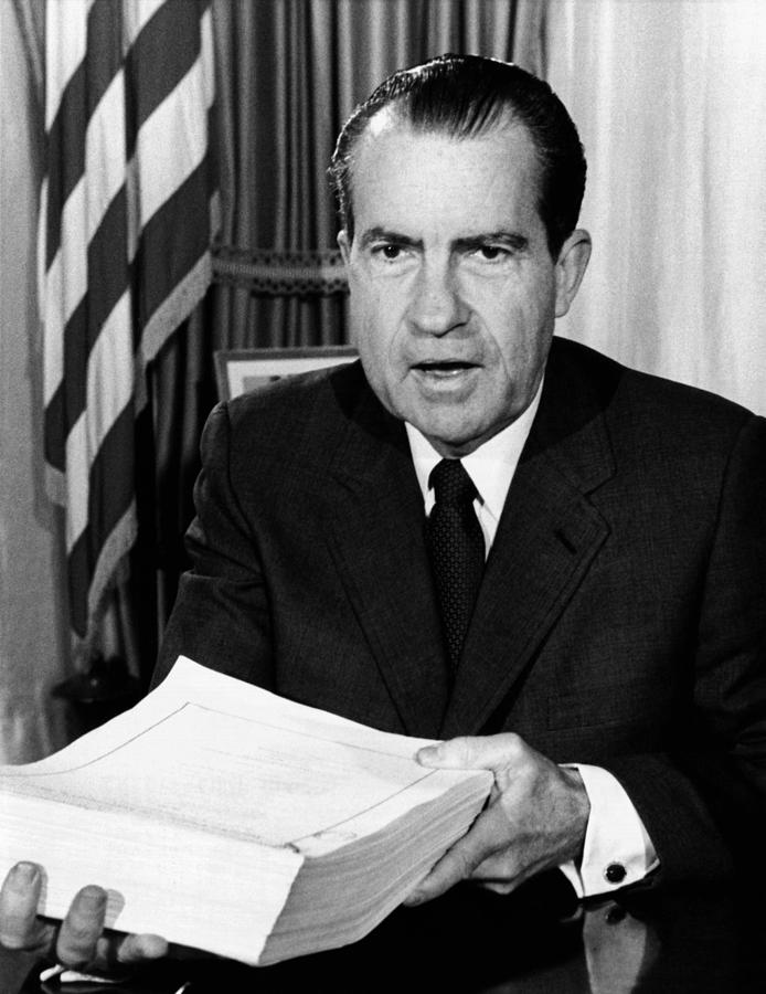 President Nixon After Signing The Most Photograph by Everett - Fine Art ...