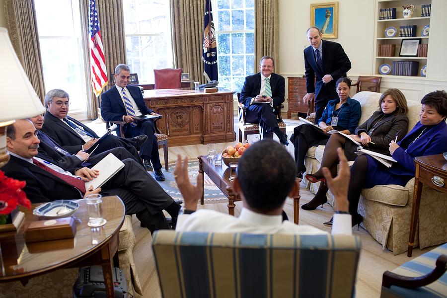 History Photograph - President Obama Meets With Senior by Everett