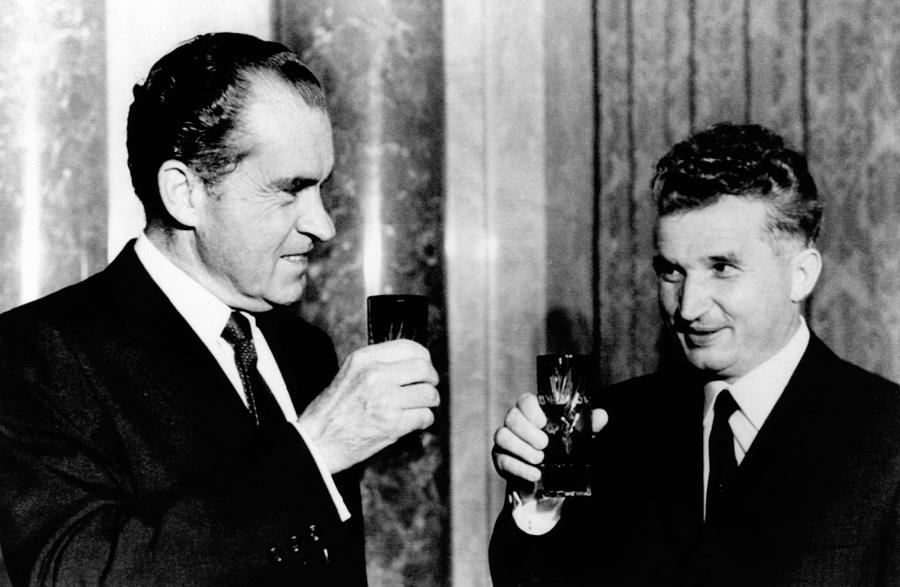 Politician Photograph - President Richard Nixon Toasts by Everett