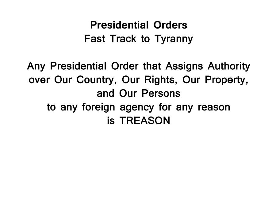 presidential orders by president