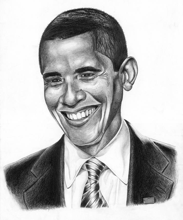 Presidential Smile Drawing by Jeff Stroman - Fine Art America