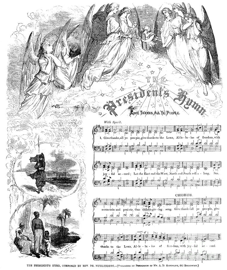 Presidents Hymn, 1863 Photograph by Granger