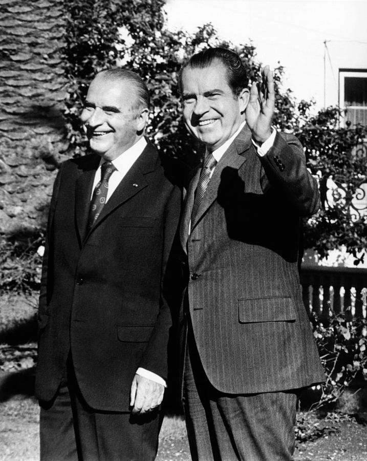 Presidents Richard Nixon And Georges Photograph By Everett Fine Art America 4602