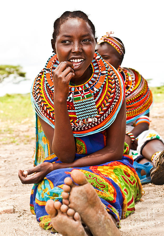Pretty African teen Photograph by Anna Om