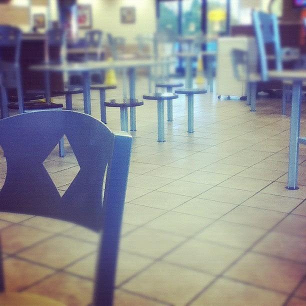 Floor Photograph - Pretty Empty In McDonalds. by Amanda Nicole