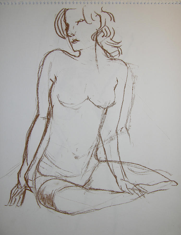 Nude Drawing - Pretty by Karen Agni-Kratzer