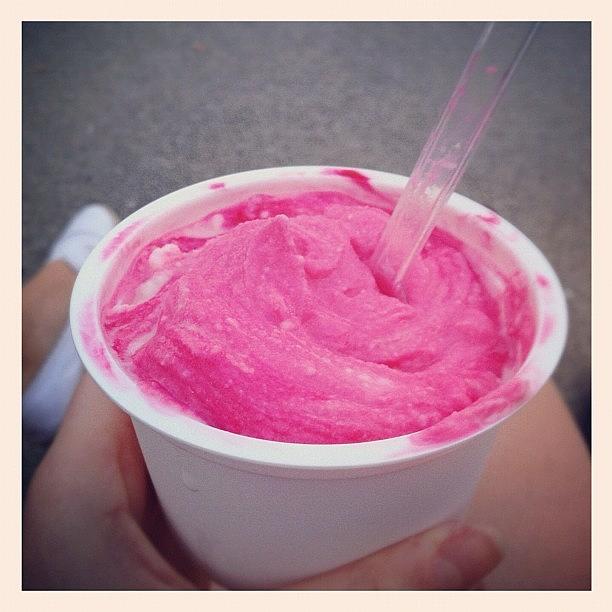 Summer Photograph - #pretty #pink #icecream #tub #summer by Grace Shine