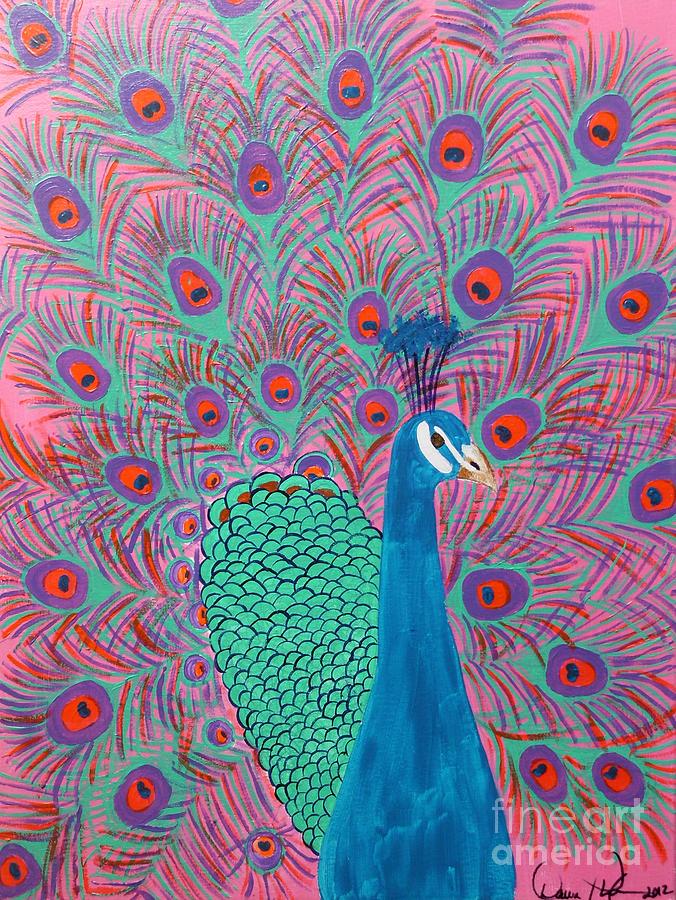 Pretty Pink Peacock by Dawn Plyler