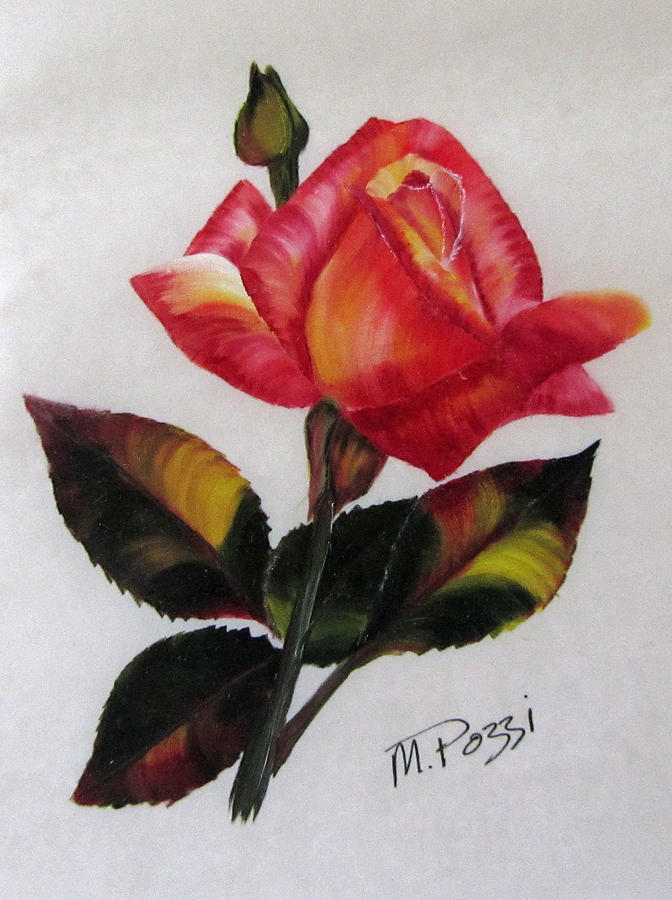 Pretty Rose Painting by Merlene Pozzi
