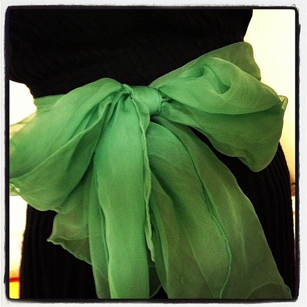 Silk Photograph - #pretty #seafoam #green #silk #bow by Emily Sheridan