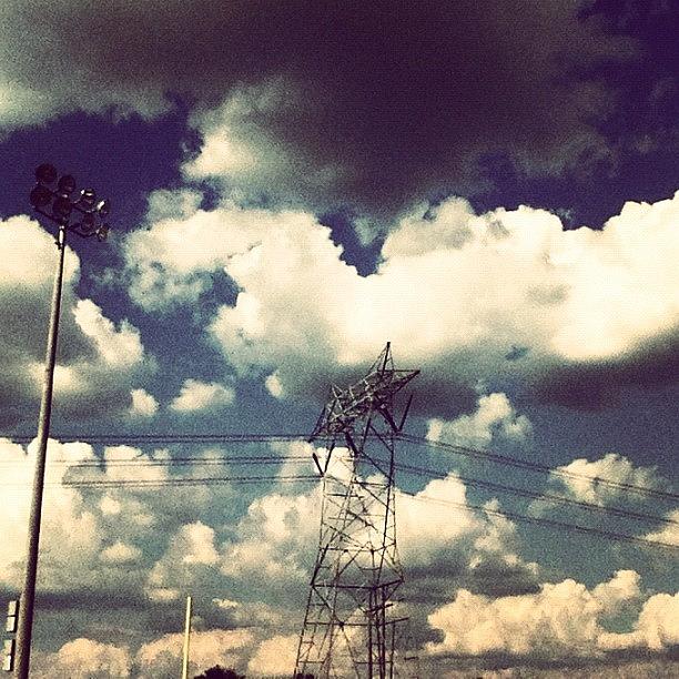 Nature Photograph - Pretty Skies & Power Lines.  #pretty by Leslie Drawdy ☀