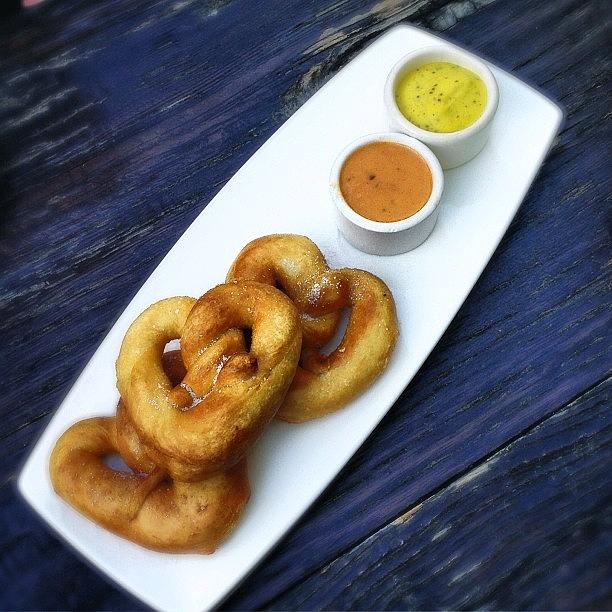 Noms Photograph - Pretzels With Ipa Stone Ground Mustard by Shana Ray