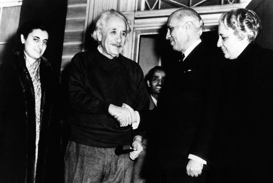 Albert Einstein Photograph - Prime Minister Pandit Jawaharlal Nehru by Everett
