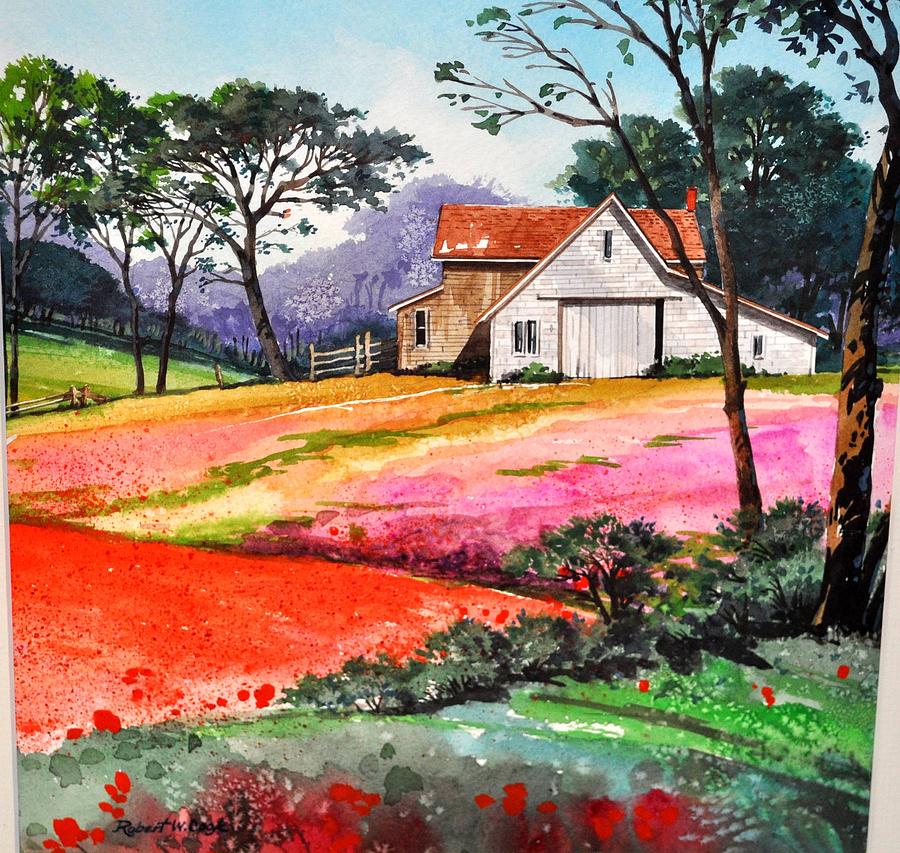 Primrose Farm Painting by Robert W Cook 