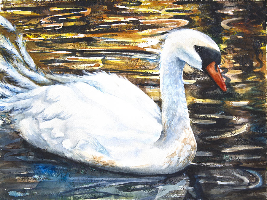 Swan Mixed Media - Prince of Swans by Patricia Allingham Carlson