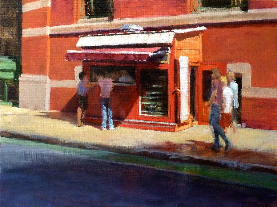 Prince Street Coffee Painting by Peter Salwen