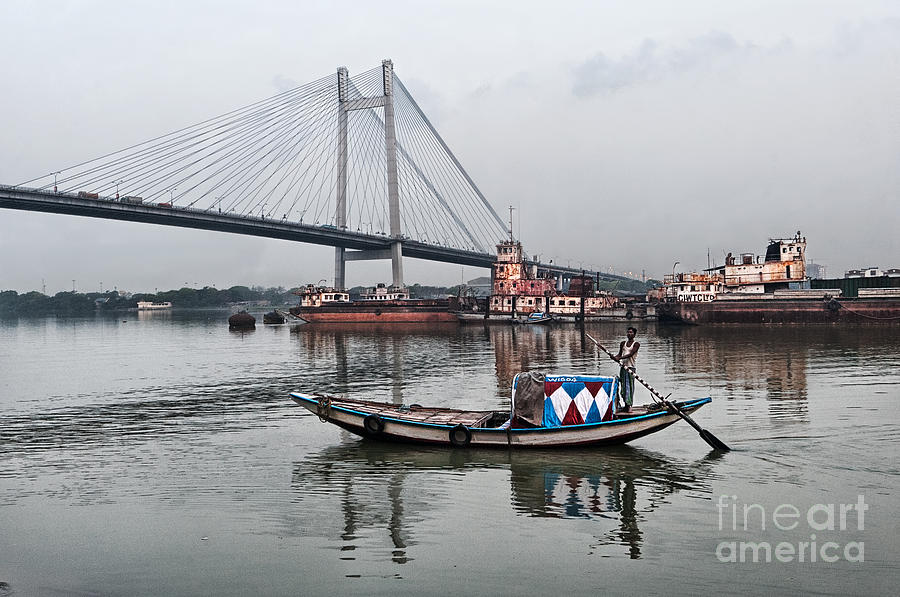 Boat Photograph - Princep Ghat by Mukesh Srivastava