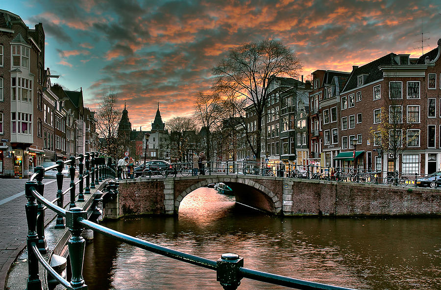 Bridge Photograph - Prinsengracht and Reguliersgracht. Amsterdam by Juan Carlos Ferro Duque