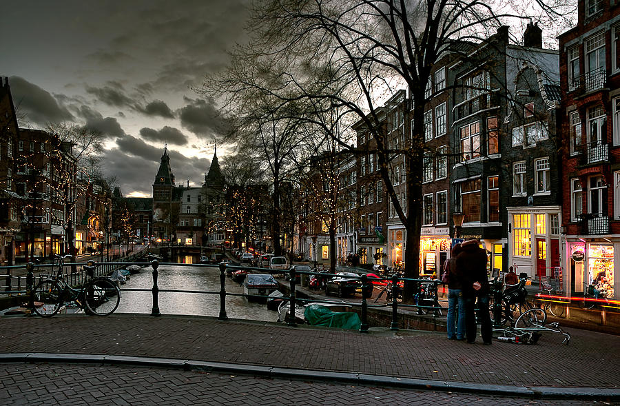 Bridge Photograph - Prinsengracht and Spiegelgracht. Amsterdam by Juan Carlos Ferro Duque