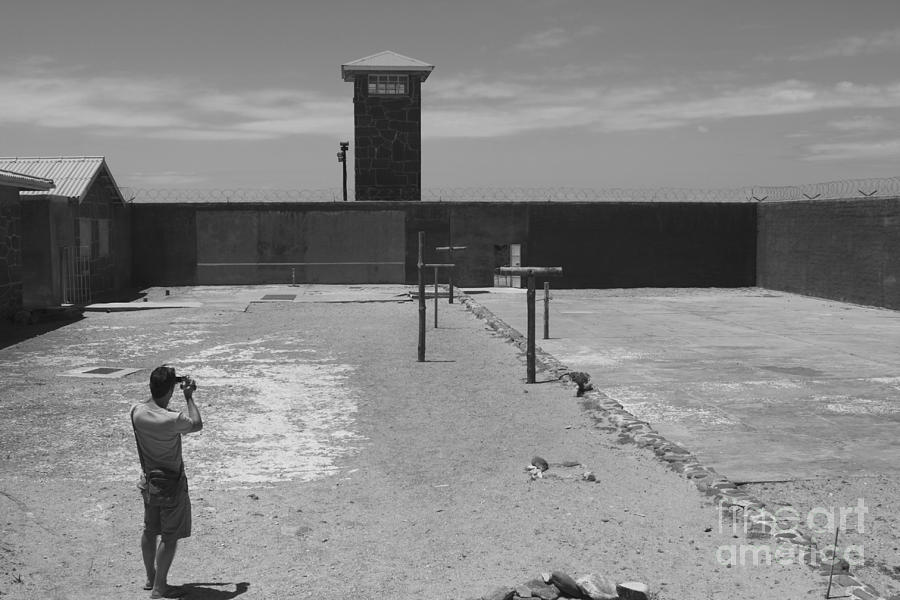Nelson Mandela Photograph - Prison Yard by Aidan Moran