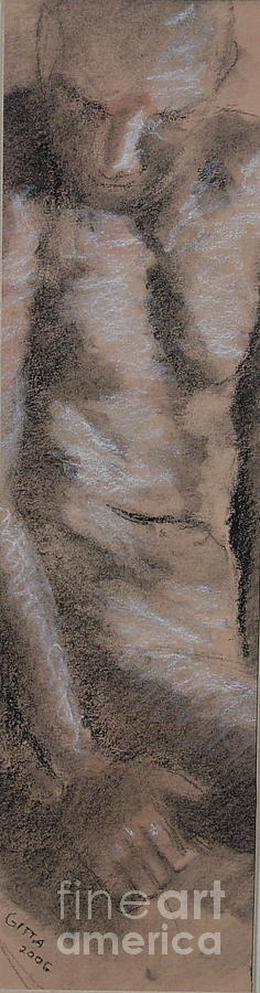 Nude Drawing - Private Moment by Gitta Brewster