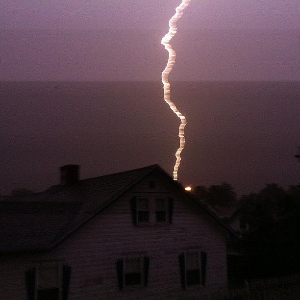 Nature Photograph - Probably The Craziest Thunder And by Thayer Newport