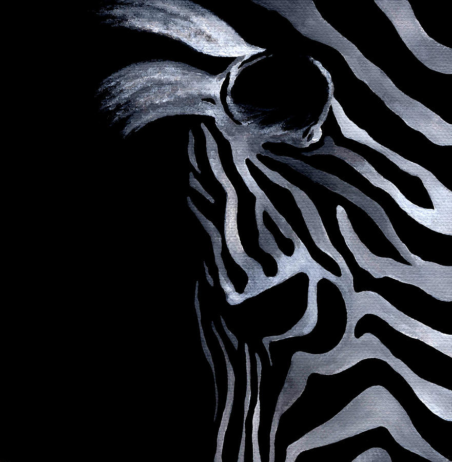 Profile of Zebra Painting by Natasha Denger