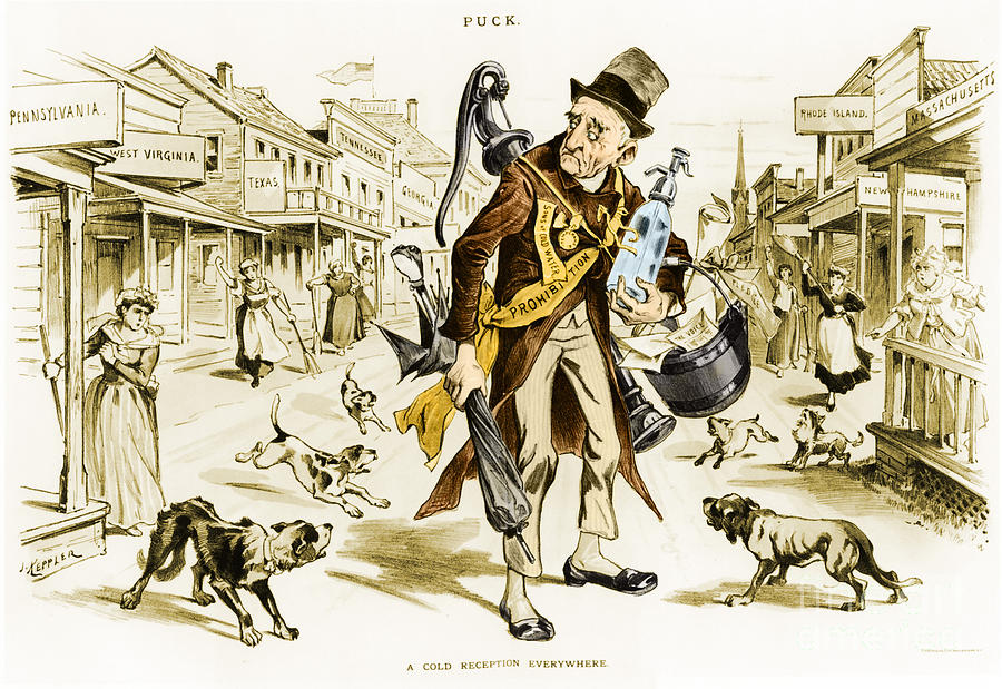 Prohibition-era Cartoon Photograph by Photo Researchers