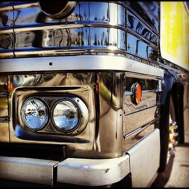 Chrome Photograph - #promoigers #bus #headlampart #chrome by Daniel Corson Chrome Photograph - #promoigers #bus #headlampart #chrome by Daniel Corson