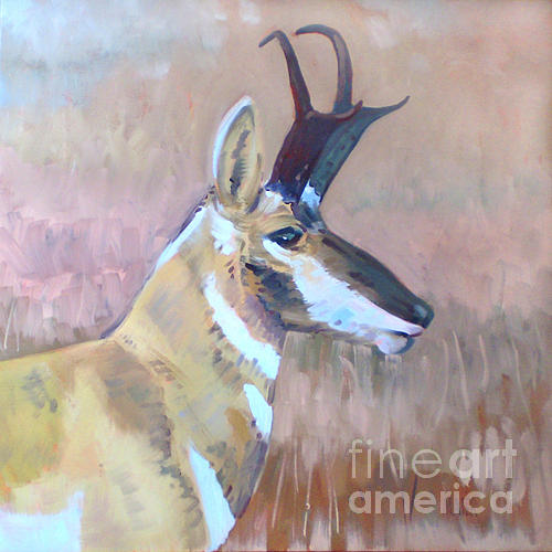 Pronghorn Painting by Donald Maier