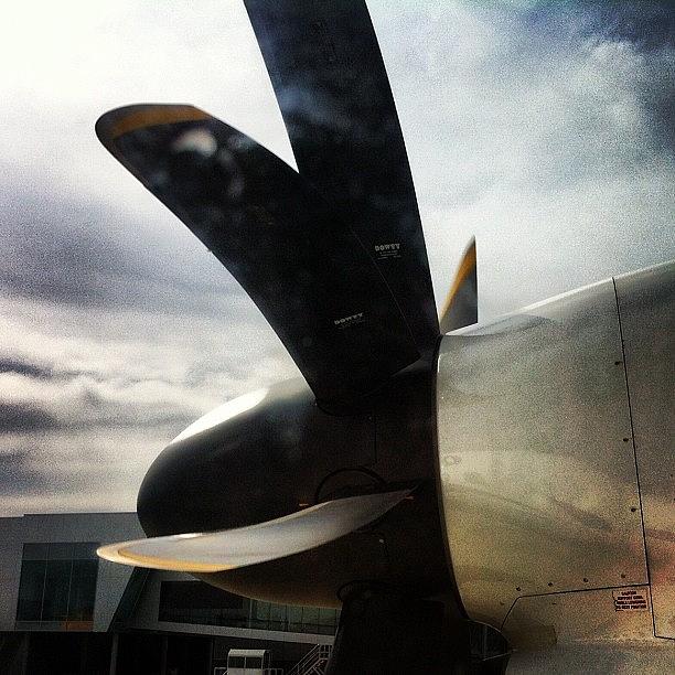 Propeller Photograph - Propeller All Up In My Grill #dash8 by Lana Houlihan