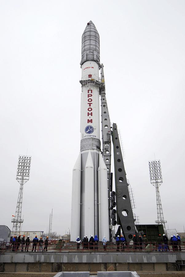 Proton M Rocket On Its Launch Pad Photograph By Ria Novosti