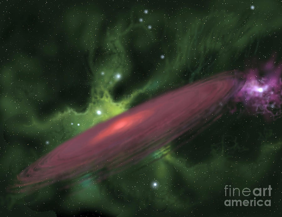 Space Digital Art - Protostellar Disk by Ron Miller