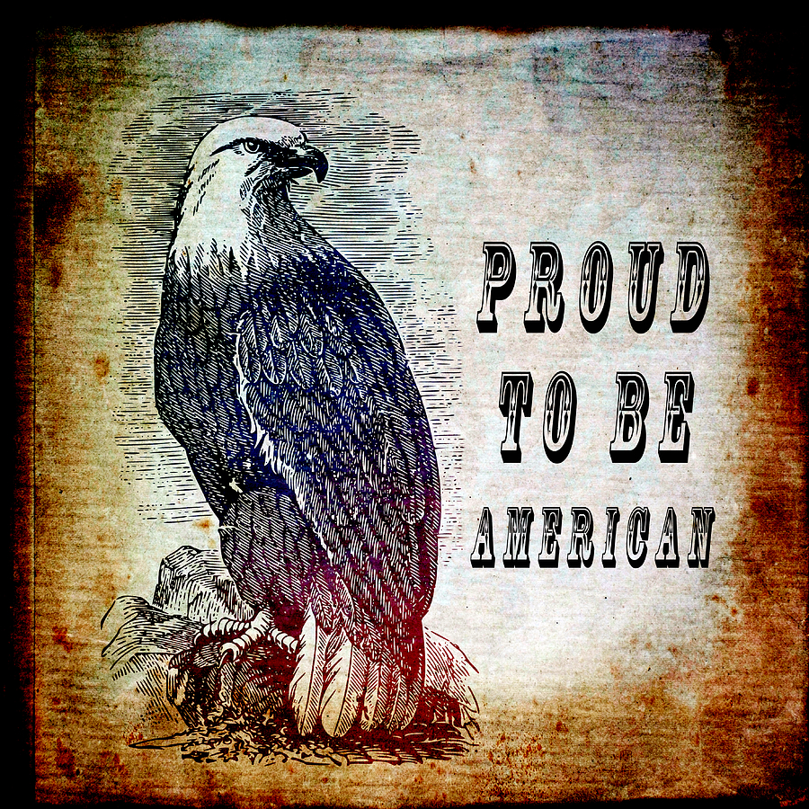 Eagle Mixed Media - Proud by Angelina Tamez