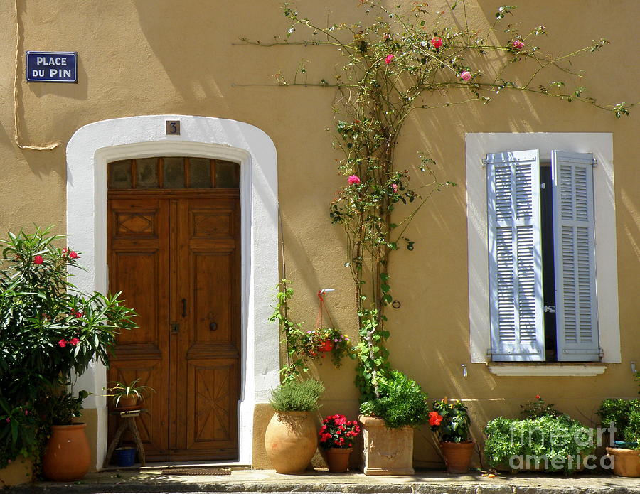 Flower Photograph - Provence Door 3 by Lainie Wrightson