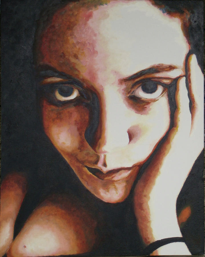 Girl Painting - Ps 2 by Sean Morris