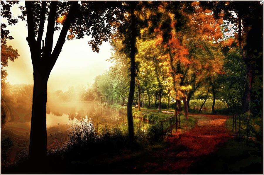 Psychedelic Autumn Photograph by Gabor Dvornik